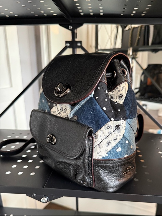 Coach Handbags - Coach Canyon Quilt Denim Patchwork Turnlock Mini Backpack